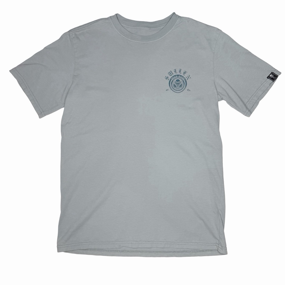 Sullen Art Collective Hold Fast Anchor Graphic Tee Mens Small Grey Blue Buckle